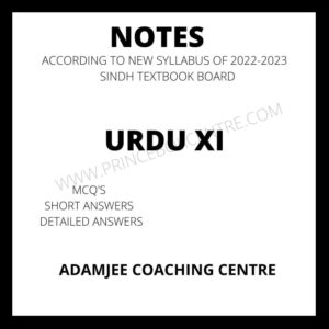 Urdu XI Notes Adamjee