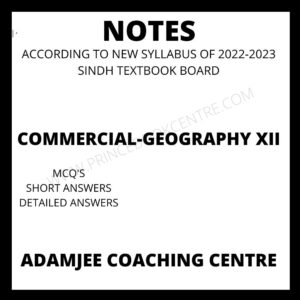 Commercial Geography Notes XII Adamjee