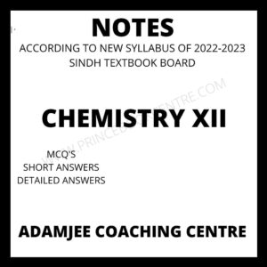 Chemistry Notes XII Adamjee