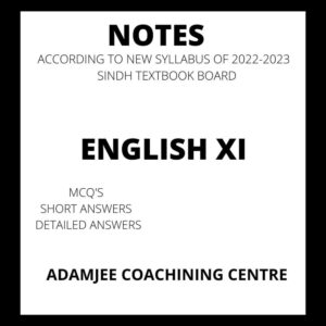 English XI Notes Adamjee